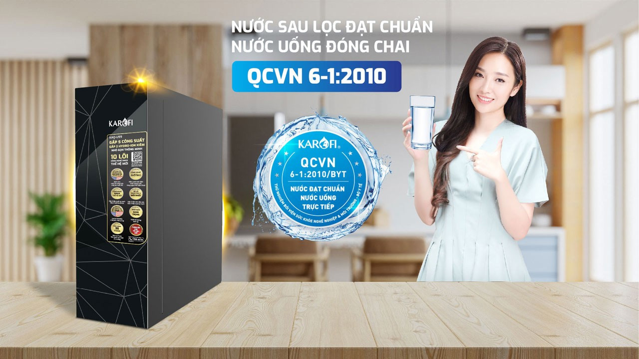 Nước sau lọc đạt chuẩn uống tinh khiết