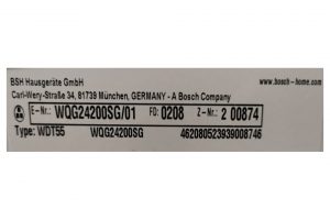 Máy sấy bơm nhiệt Bosch 9 kg WQG24200SG