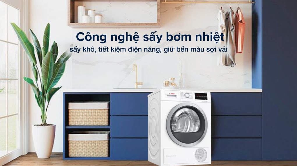 Máy sấy Bosch WQG24200SG TGB - Công nghệ sấy bơm nhiệt