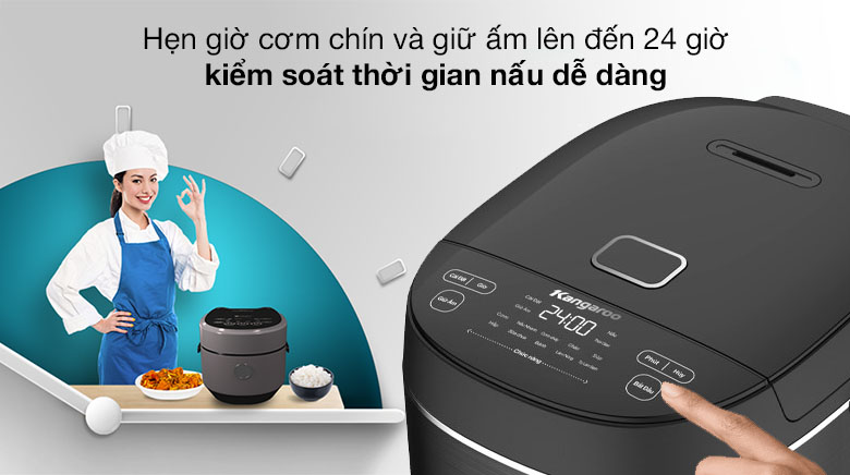 Điều khiển cảm ứng - Nồi cơm điện cao tần Kangaroo 1.8 lít KG18RIH1