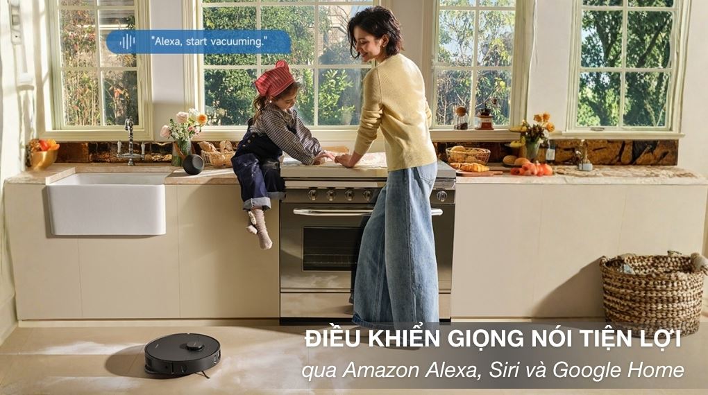 Điều khiển bằng giọng nói - Robot hút bụi lau nhà Dreame D30 Ultra