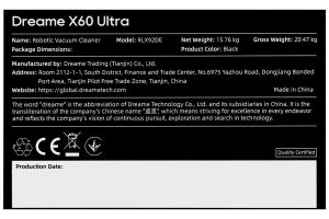 Robot hút bụi lau nhà Dreame X60 Ultra - Đen