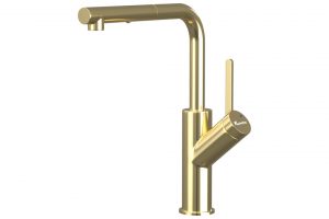 Vòi rửa bát dây rút Konox Artan Gold