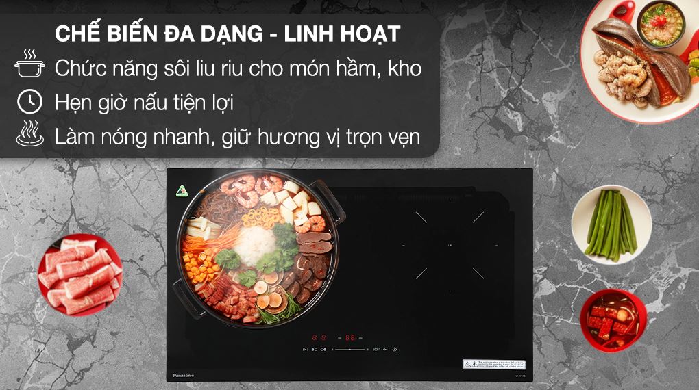 Bếp từ đôi lắp âm Panasonic KY-R72AELYUE - Tiện ích