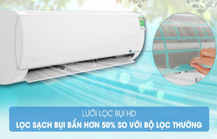 Điều hòa Midea MSAFII-24CRN8 trang bị bộ lọc bụi HD