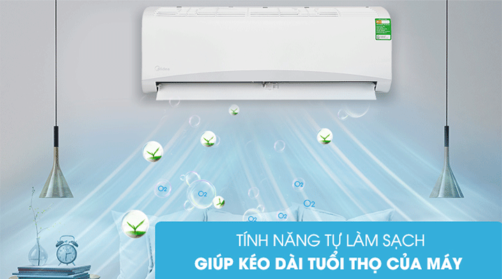 Chế độ Self-Clean của máy lạnh MSAFII-24CRN8 đảm bảo dàn lạnh luôn sạch sẽ