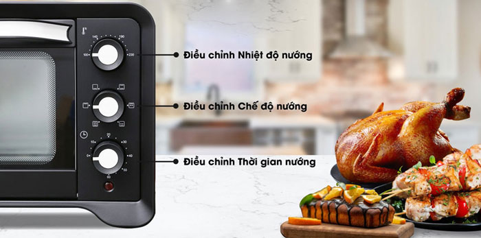 Lò nướng Sanaky VH-359S2D có bảng điều khiển hiện đại