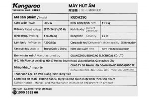 Máy hút ẩm Kangaroo KGDH25G