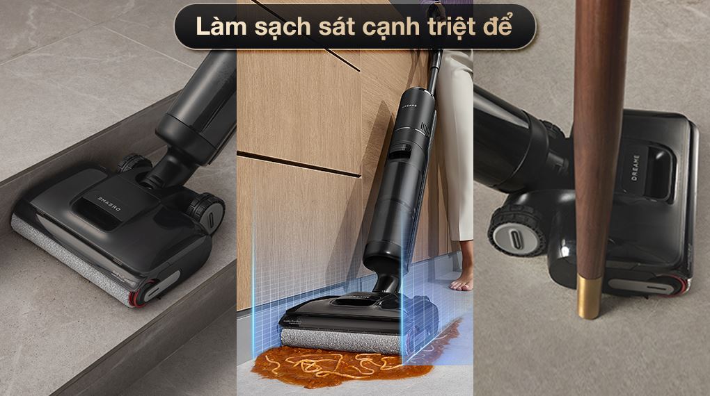Máy hút bụi lau nhà Dreame H13 FlexReach - Làm sạch sát cạnh
