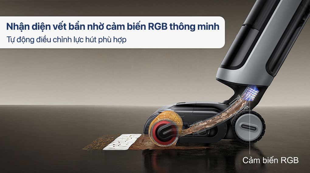 Cảm biến phát hiện bụi bẩn - Máy hút bụi lau nhà Dreame H15 Pro Heat