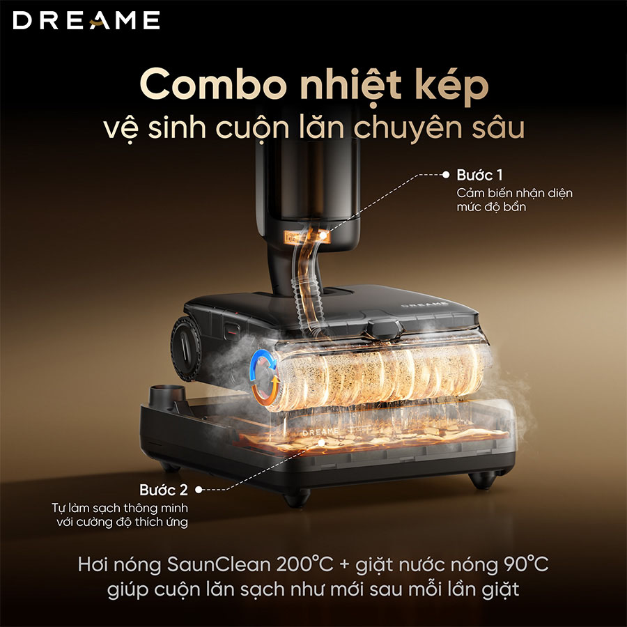 Máy hút bụi lau nhà cầm tay Dreame H16 Steam