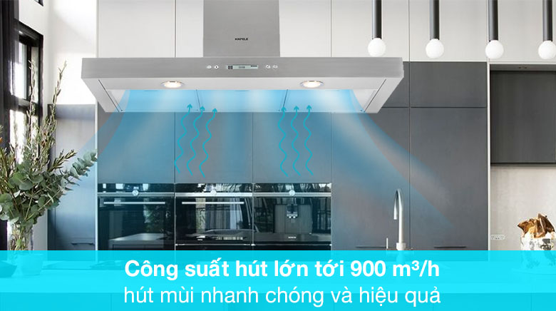 Hoạt động mạnh mẽ - Máy hút mùi áp tường Hafele HH-WI90B (539.81.175)