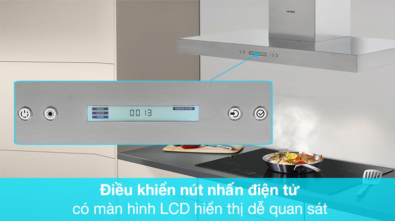 Bảng điều khiển dễ dùng - Máy hút mùi áp tường Hafele HH-WI90B (539.81.175)