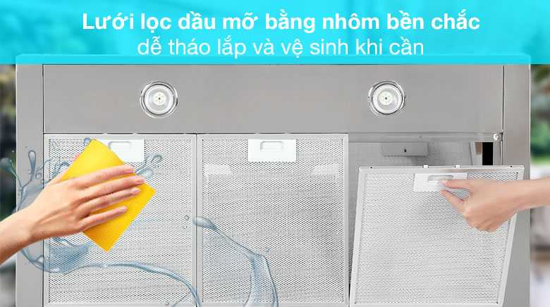 Lưới lọc nhôm dễ vệ sinh - Máy hút mùi áp tường Hafele HH-WI90B (539.81.175)