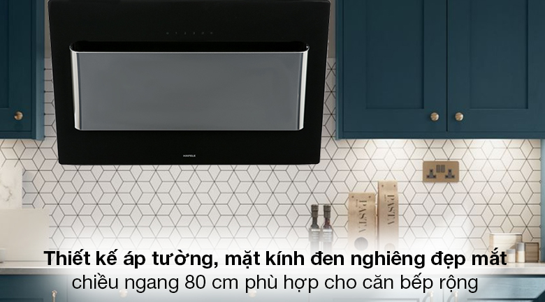Máy hút mùi áp tường Hafele HH-WVG80D (539.81.194) - Máy hút mùi áp tường thiết kế sang trọng