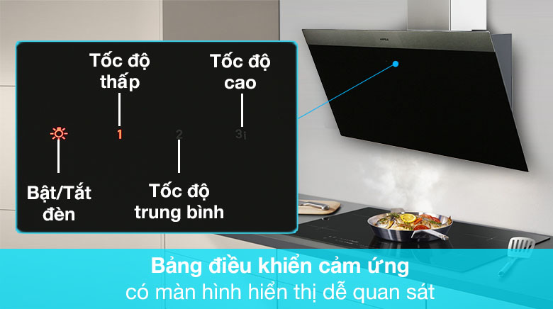 Bảng điều khiển - Máy hút mùi áp tường Hafele HH-WVG90C (533.89.013)
