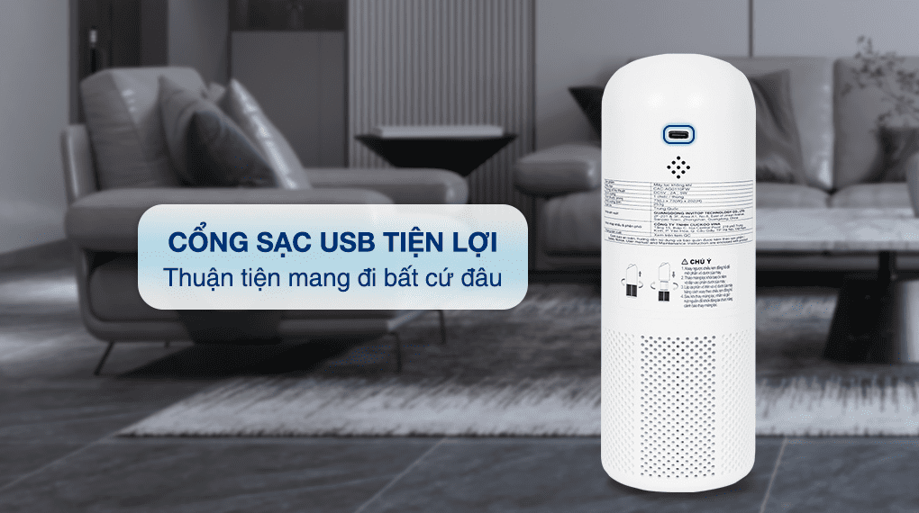 Máy lọc không khí Cuckoo CAC-AG0110FW/WHCKV 5W - Cổng sạc USB