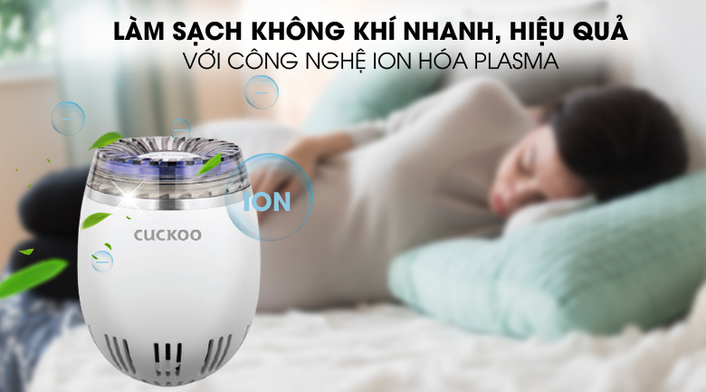 Lọc ion - Máy lọc không khí mini Cuckoo CAC-03V10W