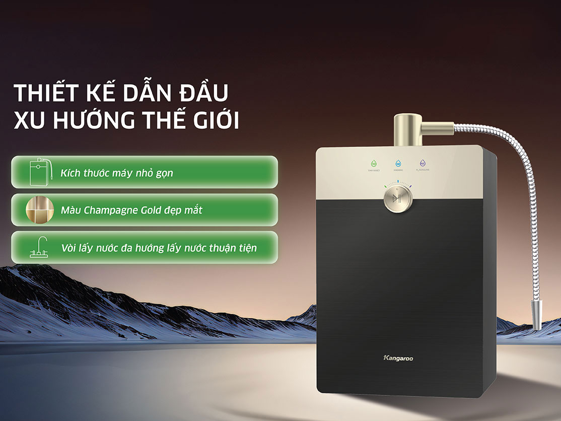 Hình ảnh của máy tạo nước Hydrogen ion kiềm Kangaroo Sumire KGRF04E
