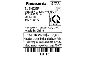 Máy xay sinh tố đa năng Panasonic MX-MG53C1CRA