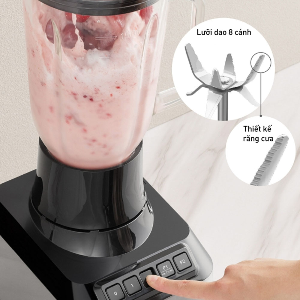 Máy Xay Sinh Tố MX-MG54C2KRA sử dụng lưỡi dao răng cưa 8 cánh