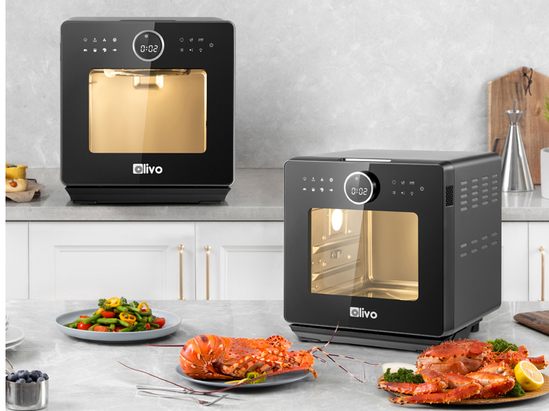 nồi chiên hơi nước Olivo SF16 Pro có thiết kế hiện đại 