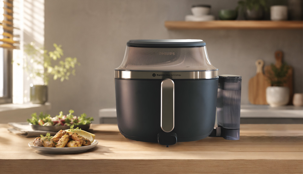 Nồi Chiên Không Dầu Philips NA543/00 tích hợp công nghệ SteamClean