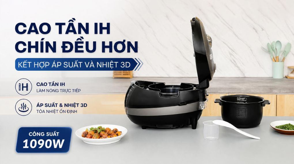 Công suất - Nồi cơm áp suất cao tần Cuckoo 1.08 lít CRP-BHBC0600F