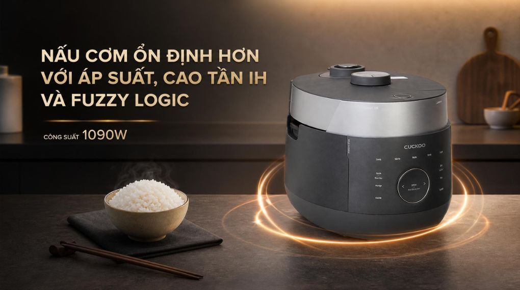 Fuzzy Logic - Nồi cơm áp suất cao tần Cuckoo 1.08 lít CRP-LHBR0600F