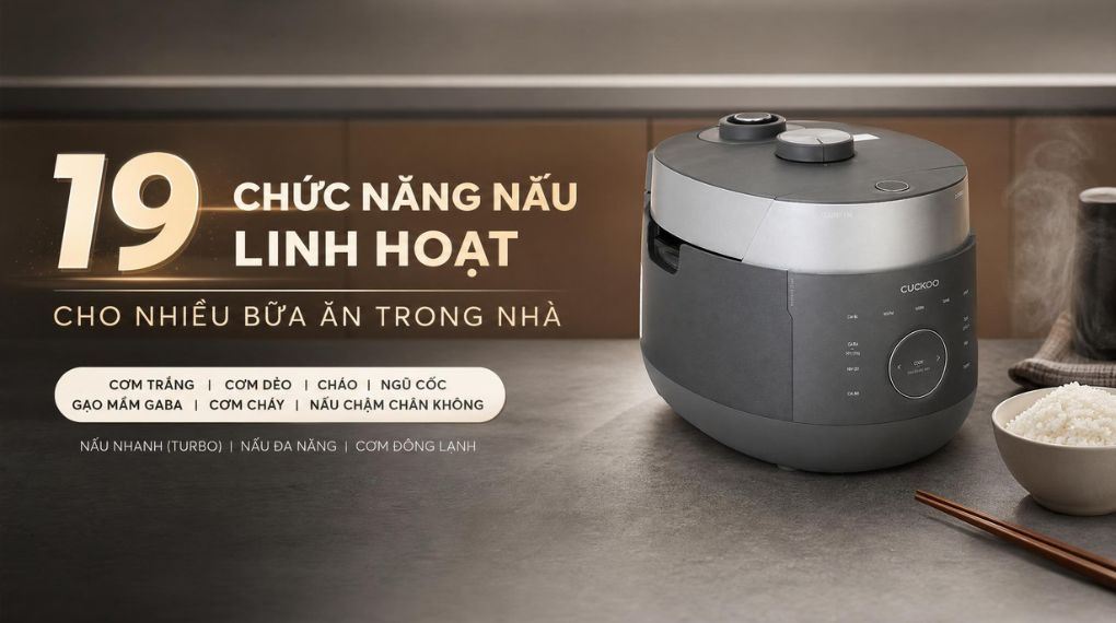 Chương trình - Nồi cơm áp suất cao tần Cuckoo 1.08 lít CRP-LHBR0600F