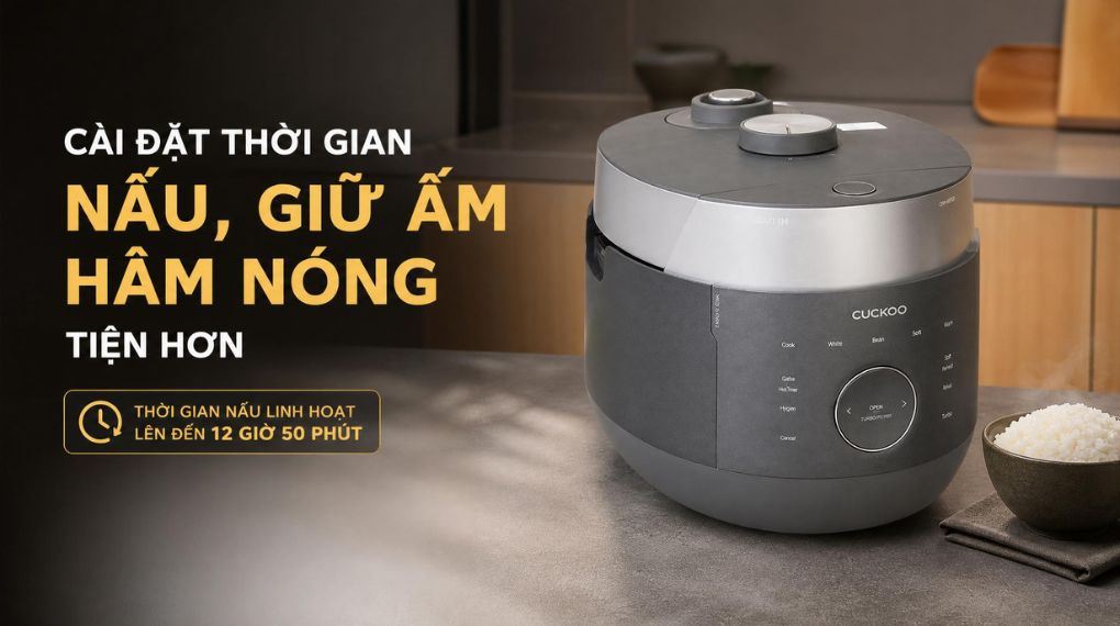 Bảng điều khiển - Nồi cơm áp suất cao tần Cuckoo 1.08 lít CRP-LHBR0600F