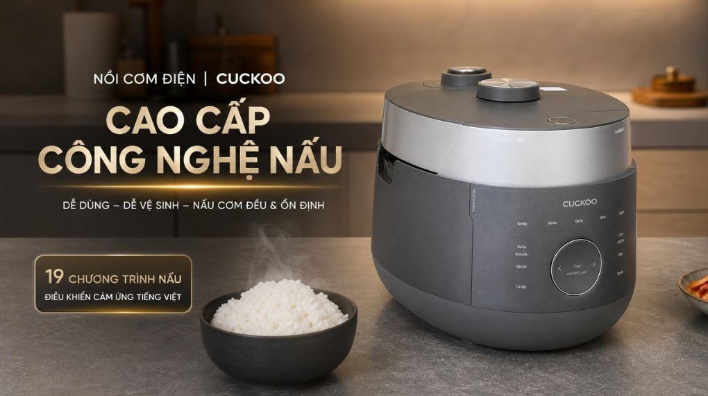 Công nghệ - Nồi cơm áp suất cao tần Cuckoo 1.08 lít CRP-LHBR0600F