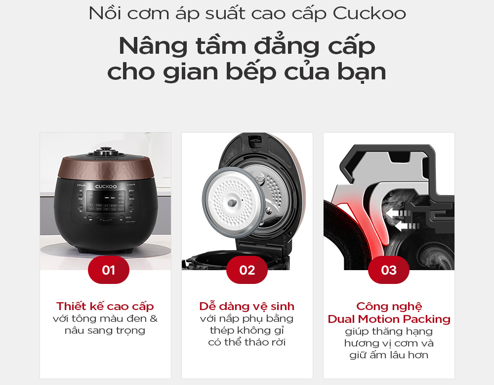 Nồi cơm điện tử áp suất Cuckoo CRP-R0612F/BKSBCRVNCV 1.08L