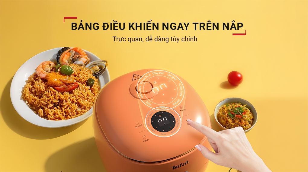Bảng điều khiển - Nồi cơm điện tử Tefal 0.72 lít RK535AY0