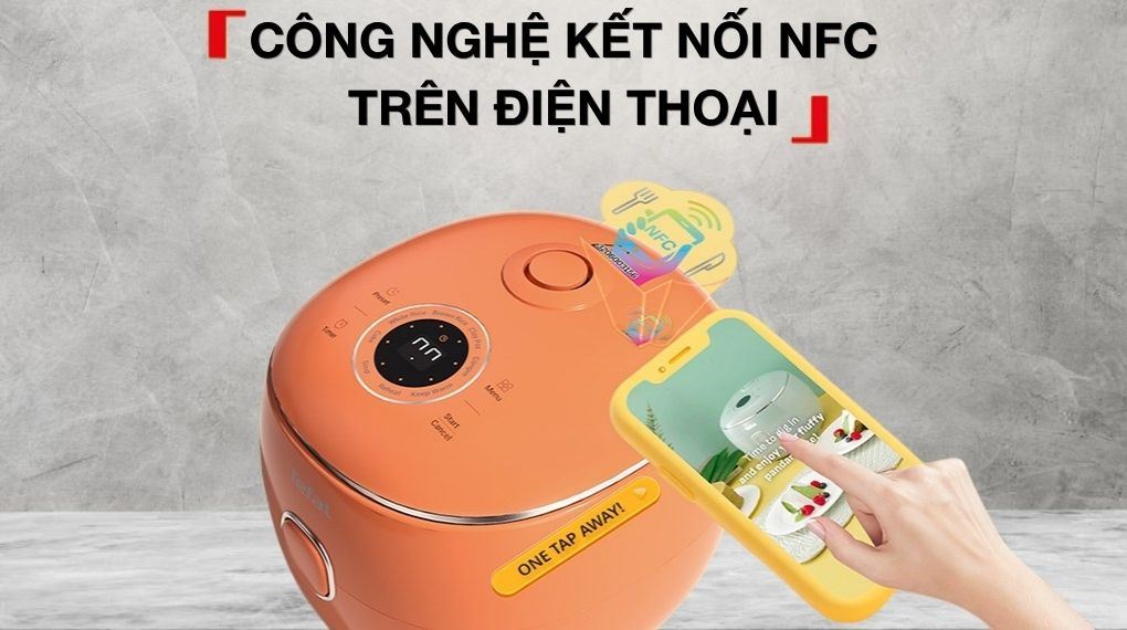 Nồi cơm điện tử Tefal 0.72 lít RK535TY0 - Tính năng NFC