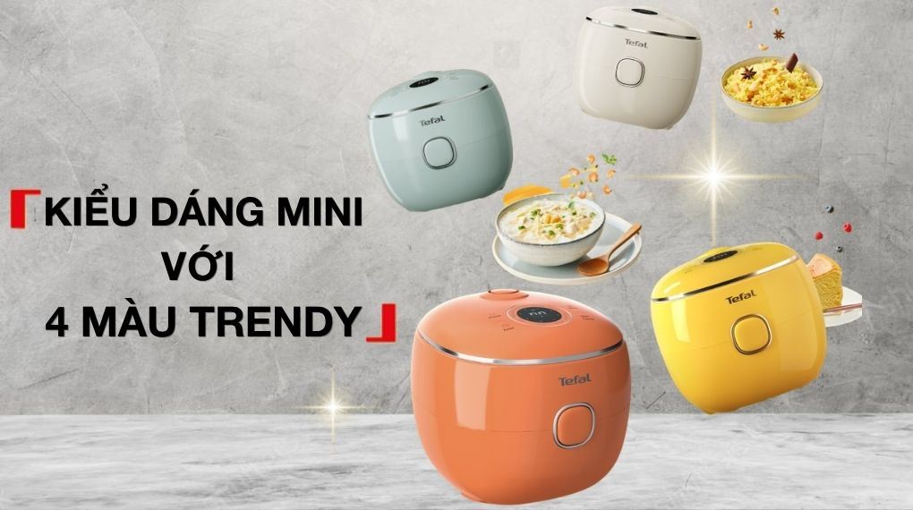 Nồi cơm điện tử Tefal 0.72 lít RK535TY0 - Thiết kế