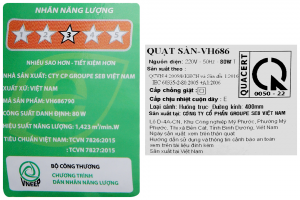 Quạt sàn Tefal 6 cánh VH686790 80W