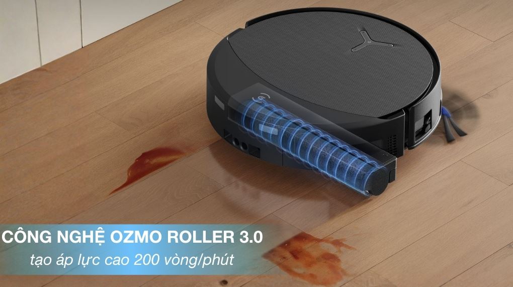 Công nghệ Ozmo Roller 3.0 - Robot hút bụi lau nhà Ecovacs Deebot T90 PRO OMNI - Đen