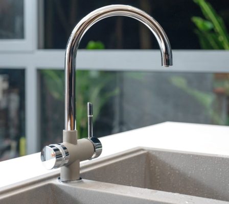 Vòi rửa bát ba đường nước Konox Trim-Water Grey