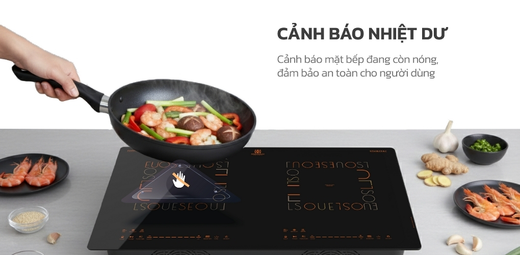 Bếp từ đôi âm Hawonkoo CEH-288 5200W - Tính năng an toàn