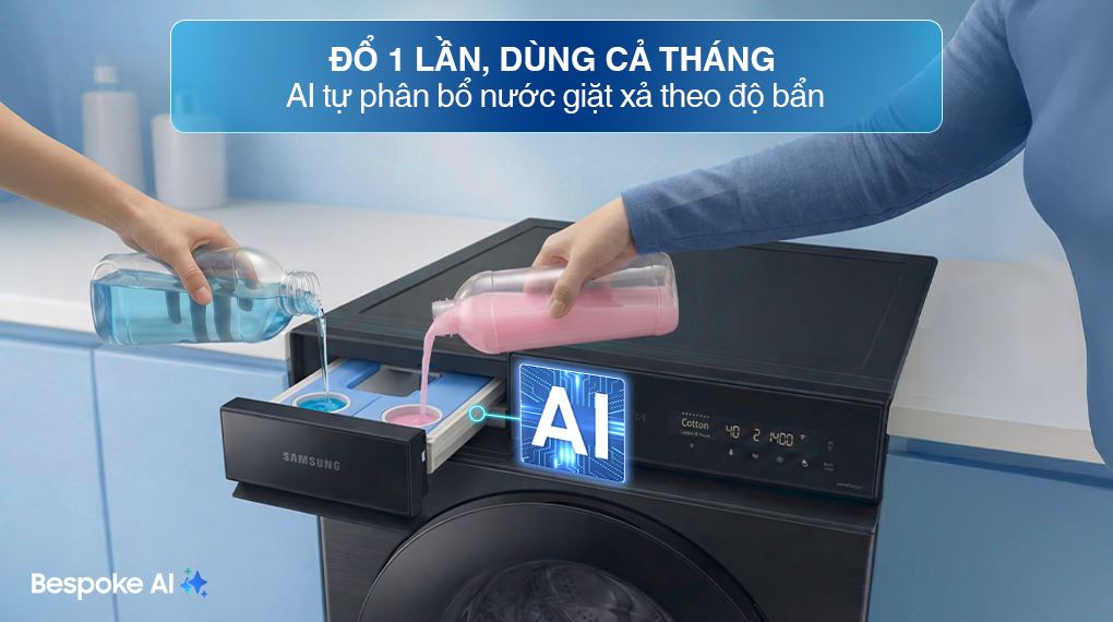 Máy giặt Samsung Bespoke AI Inverter 14 kg WW14BB944DGBSV - Công nghệ AI Dispenser