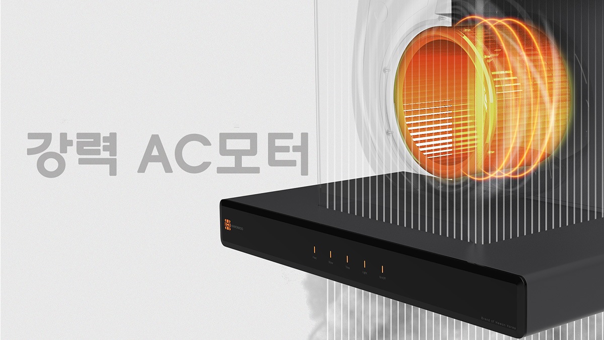 Hawonkoo HRH-701 tích hợp động cơ AC mạnh mẽ và bền bỉ
