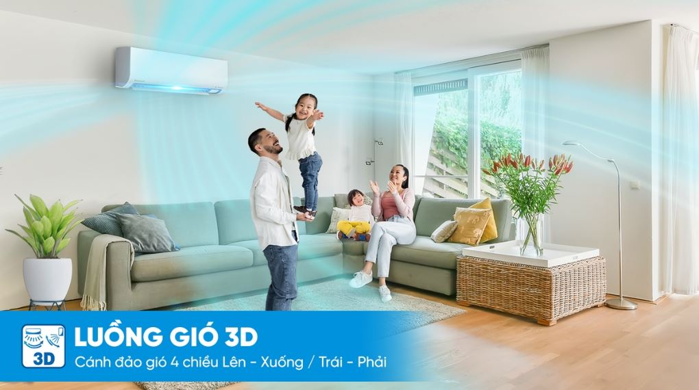 Máy lạnh Daikin Inverter 2 HP FTKF50ZVMV - Cơ chế thổi gió