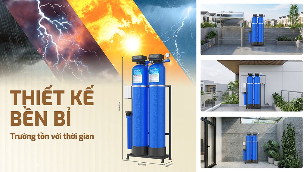 Máy lọc tổng đầu nguồn Karofi KTF-222C - Thiết kế
