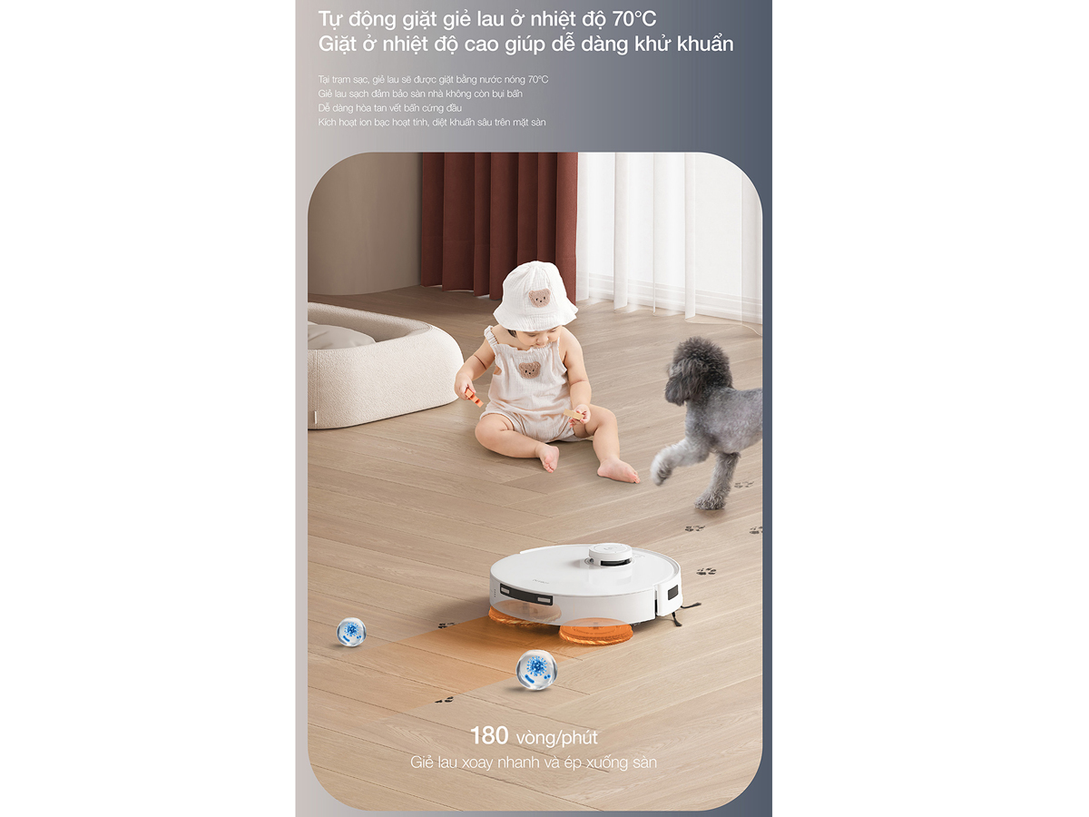 Robot hút bụi lau nhà 