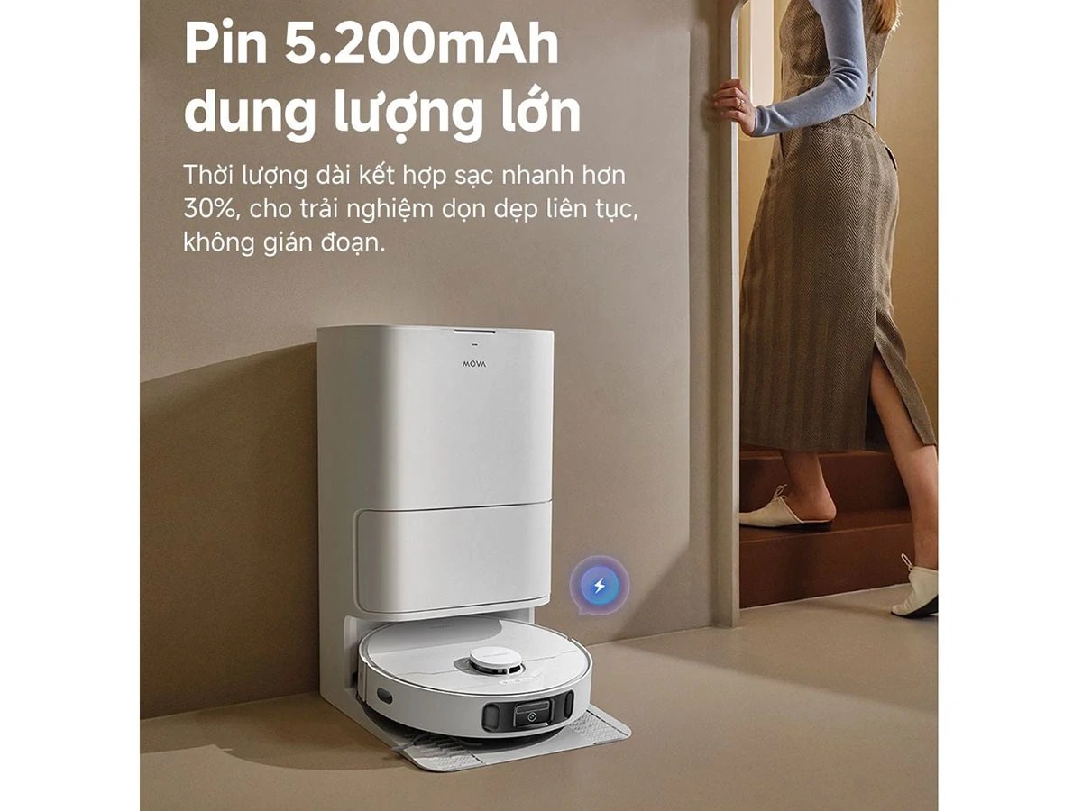 Robot hút bụi lau nhà Mova E40 Ultra