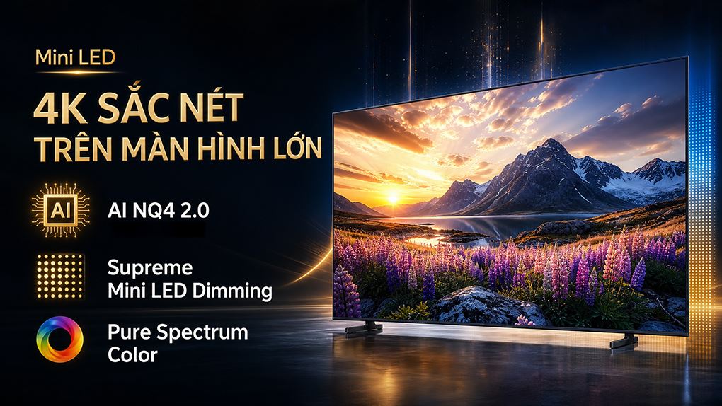 Smart Tivi Mini LED Samsung AI 4K 100 inch UA100M90H - Công nghệ hình ảnh