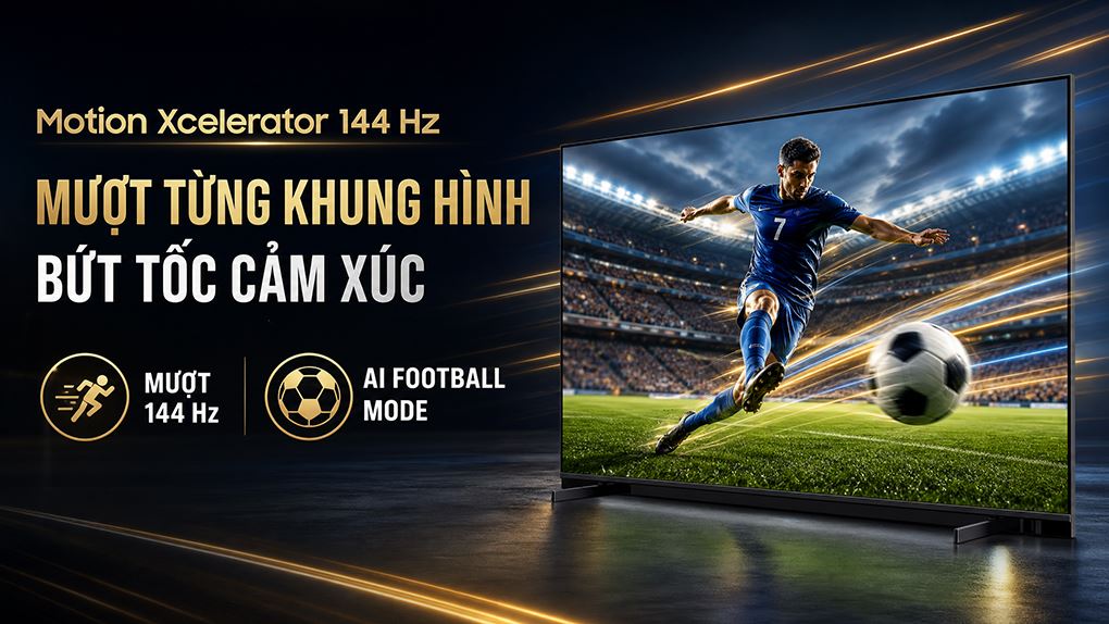 Smart Tivi Mini LED Samsung AI 4K 100 inch UA100M90H - Chuyển động mượt mà