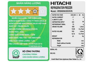 Tủ lạnh Hitachi Inverter 532 lít Side By Side HRSN9563DDXVN