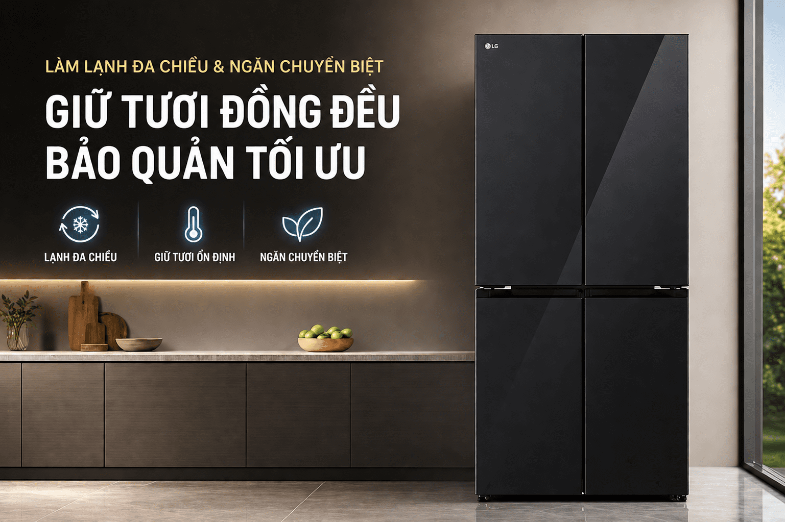 Tủ lạnh LG Inverter 580 lít Multi Door F56BG - Công nghệ làm lạnh đa chiều và ngăn bảo quản chuyên biệt